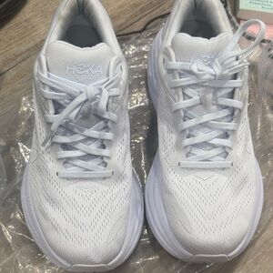 Hoka White Athletic Sneakers Bondi 8